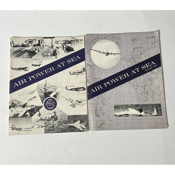 Other - Air Power at Sea, Naval Force Atlantic Fleet, 50th Ann Naval Air Lot Of 2 Navy